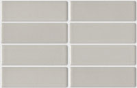 mozaiky | keramická mozaika | Brick | B 06R 6116 – světle šedá - lesk