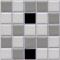 mozaiky | keramická mozaika | Elegant | B 06S MG M001 – šedo černý mix - lesk