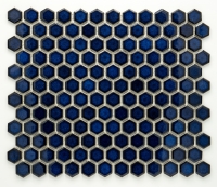 mozaiky | keramická mozaika | Hexagon | H HX BL 10 – šestiúhleník - kobaltová, lesk