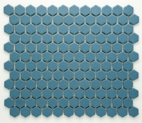 mozaiky | keramická mozaika | Hexagon | H HXA 23 – šestiúhleník - modrá, mat, protiskluz