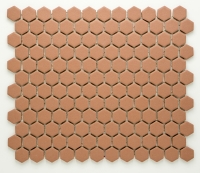 mozaiky | keramická mozaika | Hexagon | H HXA 24 – šestiúhleník -hnědá, mat, protiskluz