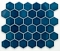 mozaiky | keramická mozaika | Hexagon | H HXL 5437 – šestiúhleník - tyrkysová, lesk