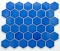 mozaiky | keramická mozaika | Hexagon | H HXL 6471 – šestiúhleník - modrá, lesk