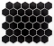 mozaiky | keramická mozaika | Hexagon | H HXL 89 – šestiúhleník - černá, lesk