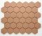 mozaiky | keramická mozaika | Hexagon | H HXLA 54 – šestiúhleník -hnědá, mat, protiskluz