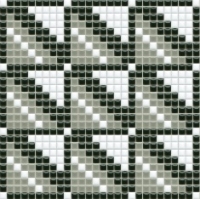 mozaiky | keramická mozaika | PixLa | B PX 013 C – černo-šedo-bílá