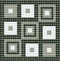 mozaiky | keramická mozaika | PixLa | B PX 025 C – černo-šedo-bílá