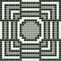 mozaiky | keramická mozaika | PixLa | B PX 027 A – šedo-černo-bílá