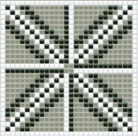 mozaiky | keramická mozaika | PixLa | B PX 032 A – šedo-černo-bílá