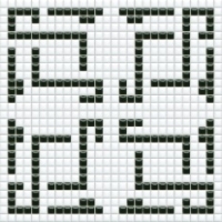 mozaiky | keramická mozaika | PixLa | B PX 033 B – bílo-černá