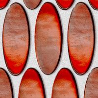 mozaiky | skleněn&aacute; mozaika DUA | Oval | N TS D99 – červen&aacute;