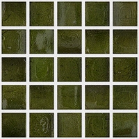 mozaiky | skleněná mozaika LAURA | Square 15 | N15 LMG 46 – tmavě zelená