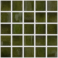 mozaiky | skleněn&aacute; mozaika LAURA | Square 15 | N15 LMG 46 – tmavě zelen&aacute;