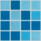 mozaiky | skleněná mozaika | Menhet MIX | N20 M 1 – modro-modrý mix