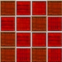 mozaiky | skleněná mozaika | Nefertum | N20 TC 99 mix – červeno-oranžový mix transparentní