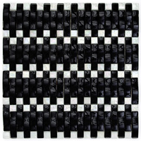 mozaiky | skleněn&aacute; mozaika SIA | MIX Waves | S W 02 – čern&aacute;