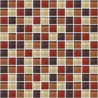 mozaiky | skleněn&aacute; mozaika SIA | SIA MIX | S23 HT 237 – hnědo-červen&aacute; mix