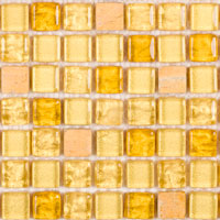 De Luxe | mosaic | Stone | S15 GTG – gold+travertin gold mix