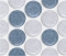 mosaic | ceramic mosaic | Grape | NA PR 02 – mosaic, glazed, penny round, blue white mix, matt