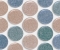 mosaic | ceramic mosaic | Grape | NA PR 03 – mosaic, glazed, penny round, green blue  brown mix, matt