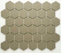 mosaic | ceramic mosaic | Hexagon | H GI HX 117 – hexagon - gray-brown, matt