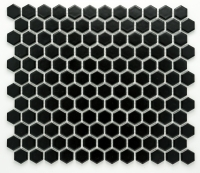mosaic | ceramic mosaic | Hexagon | H HX 890 – hexagon - black, matt