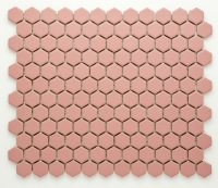 mosaic | ceramic mosaic | Hexagon | H HXA 22 – hexagon - pink, matt, antislip