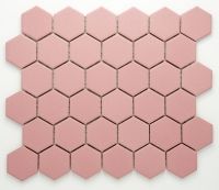 mosaic | ceramic mosaic | Hexagon | H HXLA 52 – hexagon - pink, matt, antislip