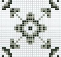 mosaic | ceramic mosaic | PixLa | B PX 005 B – white-gray-black