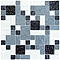 mosaic | glass mosaics SIA | MIX Formats | S MF 528 – black-grey-white mix, relief