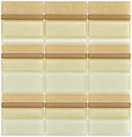 mosaic | glass mosaics SIA | MIX Sripes | S MS R 08 – cream-brown mix,glossy, relief